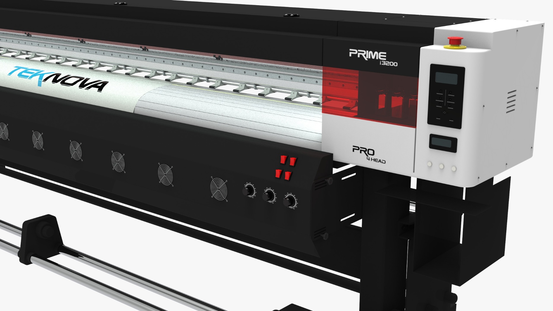 Painel de controle da PRIME Eco Solvente 320X PRO 4 cabeças